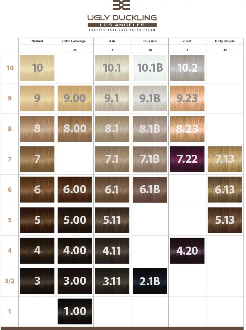 Hair Level Scale Chart Set Checking Hair Brightness for Hair Salon and Hairdresser