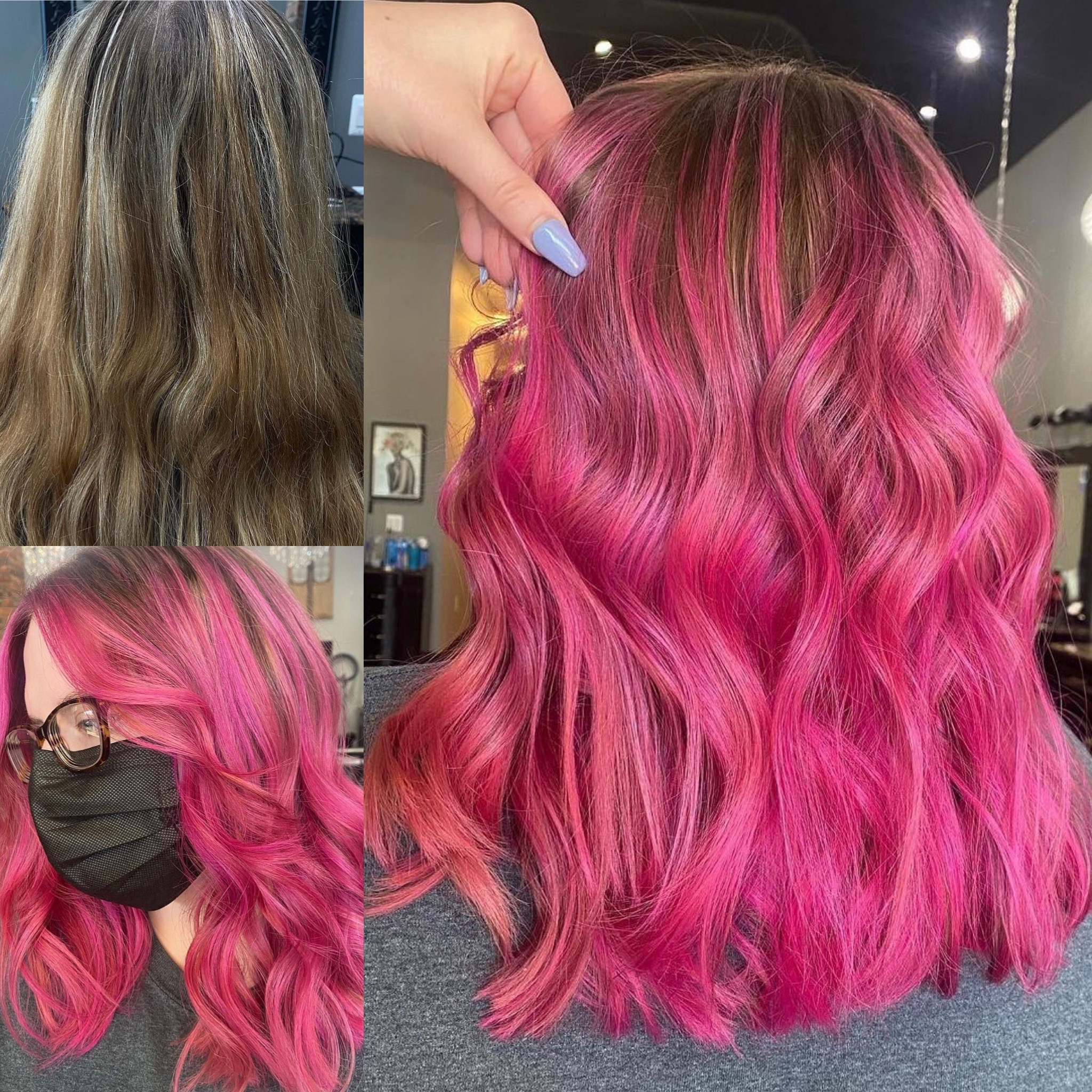 Fuscia Pink Hair Color