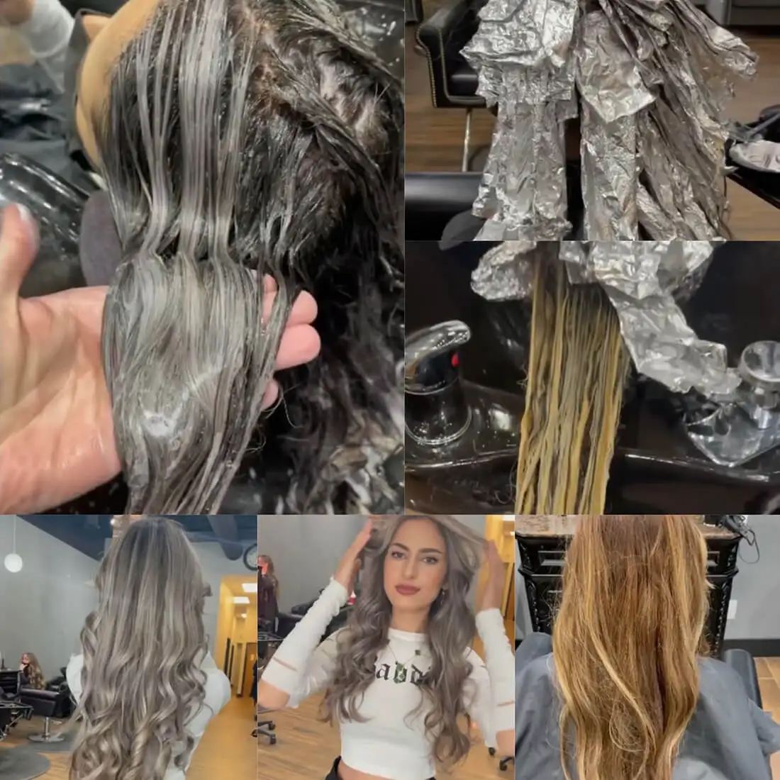 Hairstylist Transforms Bad Highlights into Platinum Blonde: Before