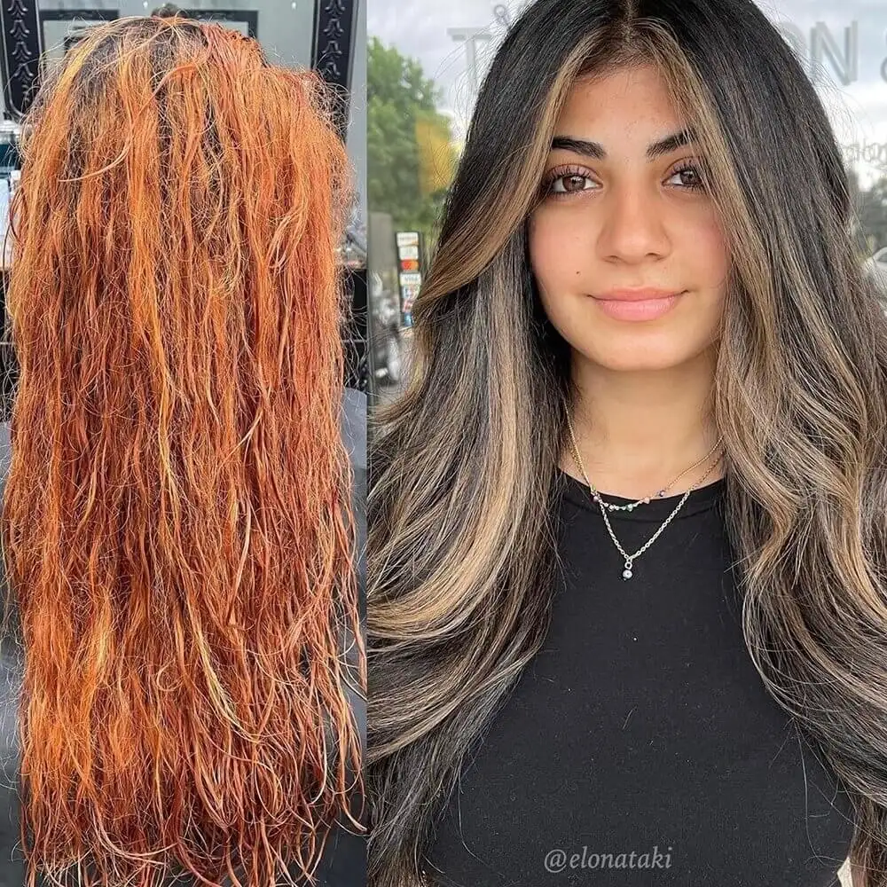 Orange Watercolor hair semi permanent dye 100ml