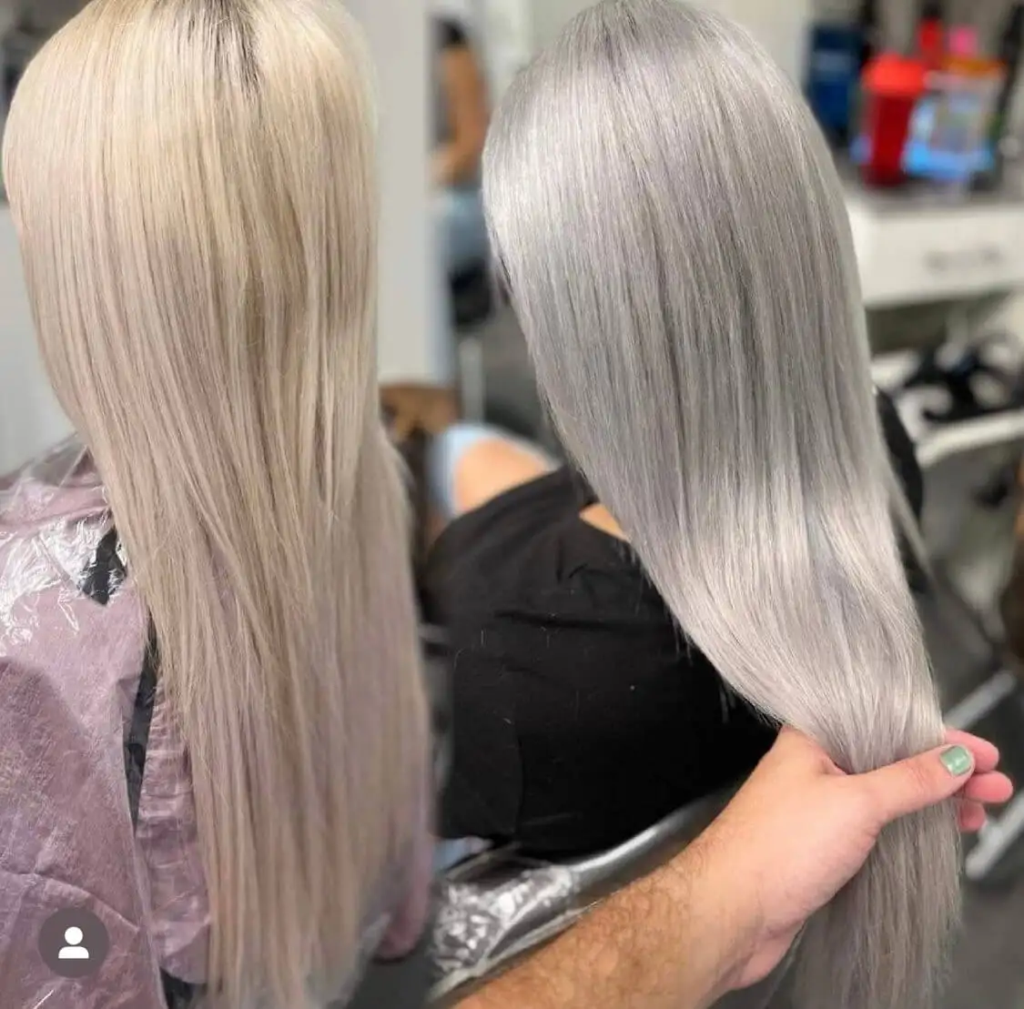 Natural Straight Hair in Ash