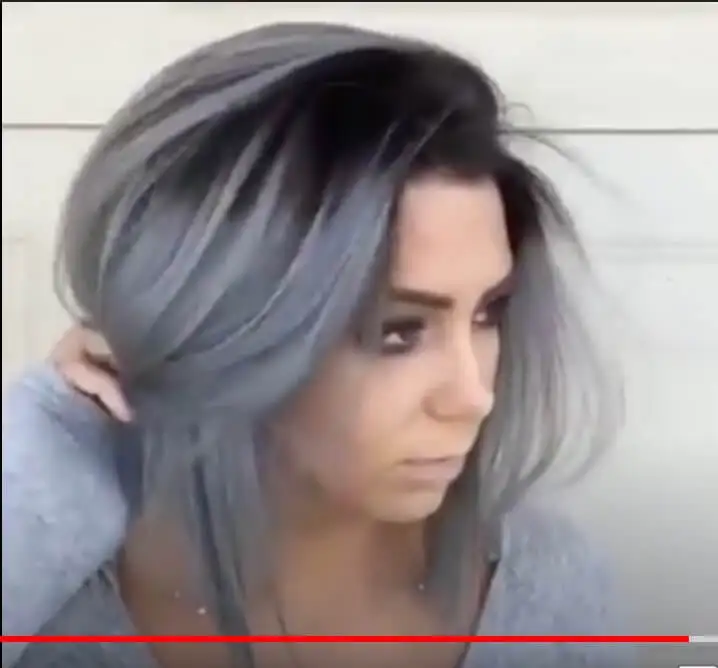 dark grey blue hair