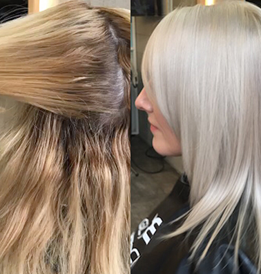 Yellow Hair Before & After Yellow Hair Before & After