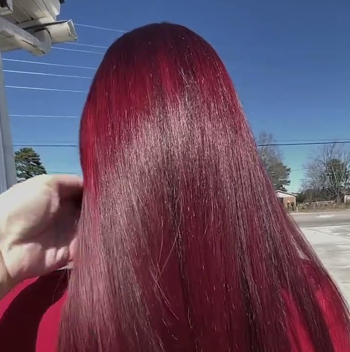 Fusion of Deep Red Blonde 7RR/7.66 and Fuschia Pink