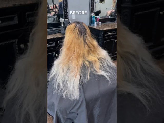 Color Correction Using 4AA, 4N and Toned with Pearl Blonde